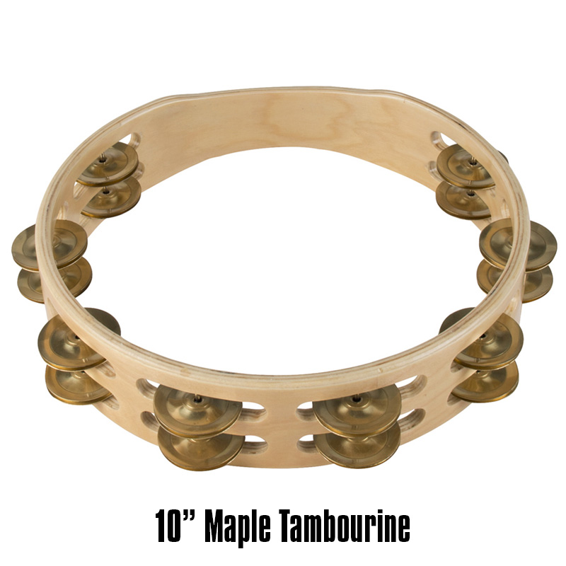 10" Headless Maple Tambourine