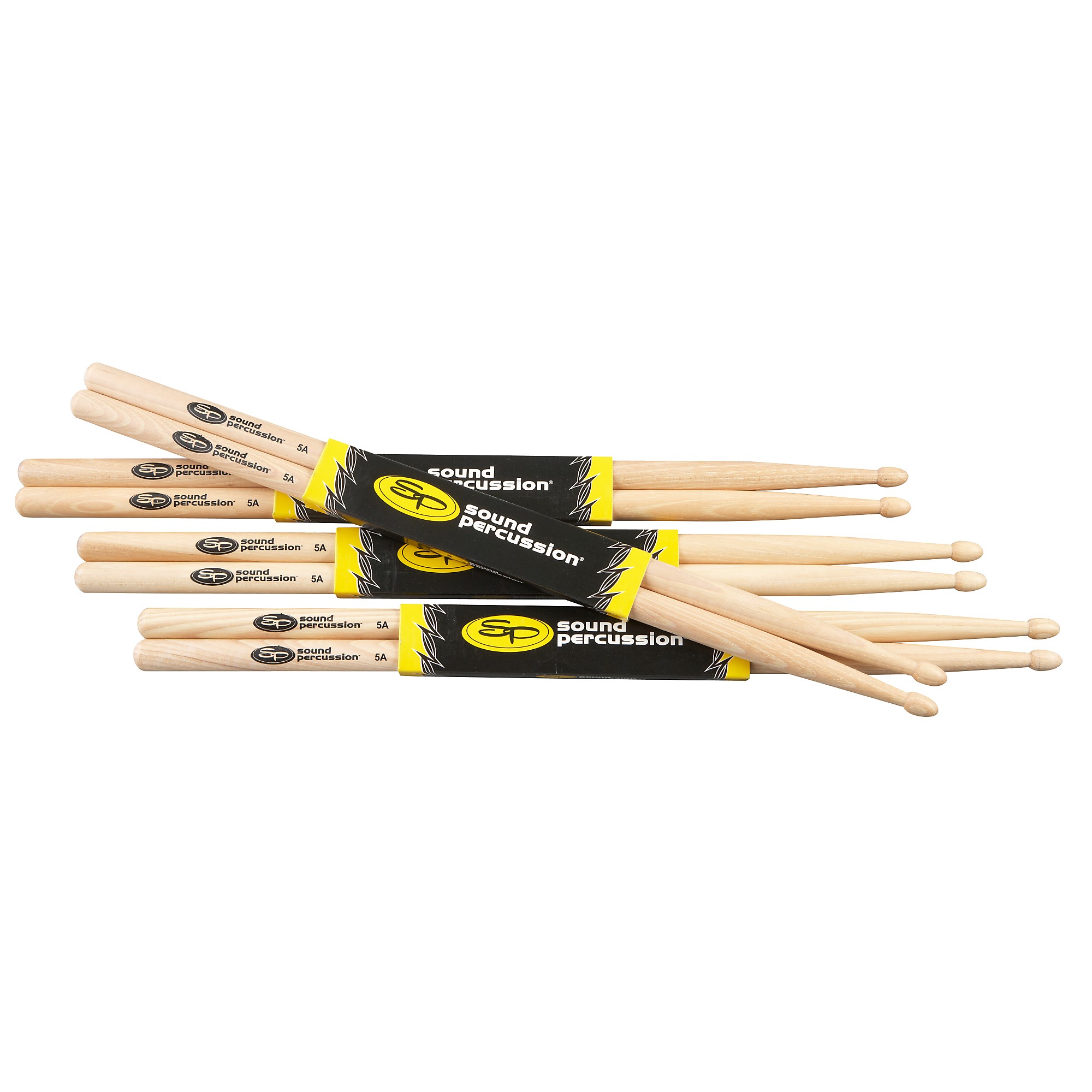 Drum Sticks Set for Acoustic Drums or Electronic Drums LA Specials Drum Sticks 3 Pairs Hickory Drumsticks Oval Nylon Tip 7A Drumsticks Consistent Weight and Pitch 