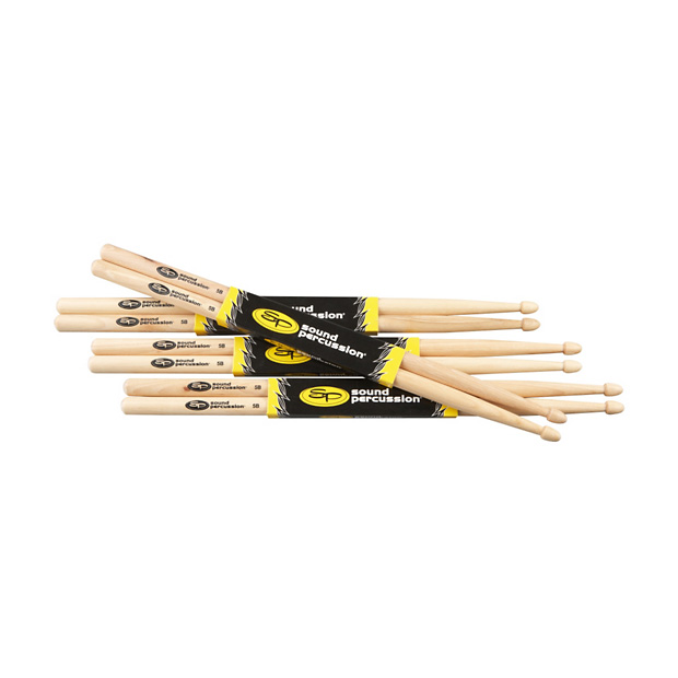SP5BW4PK Hickory Drumsticks 5B Wood 4-Pack