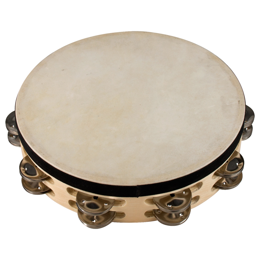 Baja Percussion 10” Goatskin Head Maple Tambourine