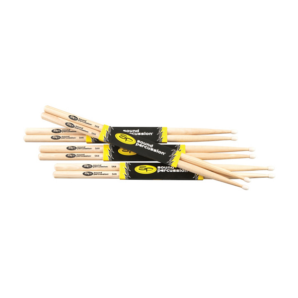 SP5AN4PK Hickory Drumsticks 4-Pack  5A Nylon