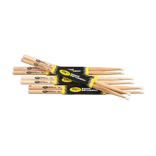SP5BN4PK Hickory Drumsticks 5B Nylon 4-Pack