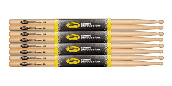 SPL Hickory Drumsticks – 2B Wood 4-Pack